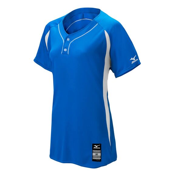 Mizuno Girls Elite‎ 2-Button Game Jersey Royal Blue Size Youth Small NWT - Picture 1 of 1